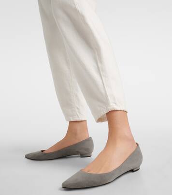 Lanza BB suede ballet flats | Manolo Blahnik