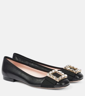 Tres Vivier embellished leather ballet flats | Roger Vivier