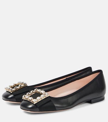 Tres Vivier embellished leather ballet flats | Roger Vivier