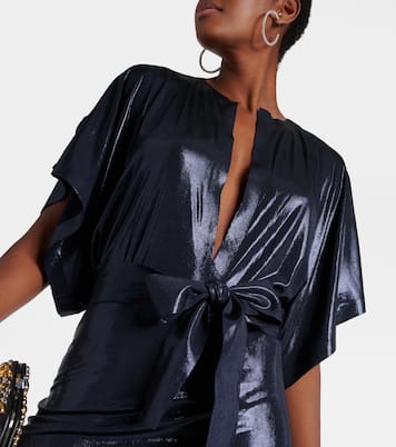 Obie lamé gown | Norma Kamali