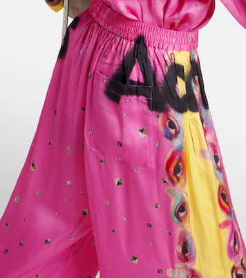 Printed logo palazzo pants | Acne Studios