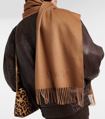 Fringed cashmere scarf | Saint Laurent