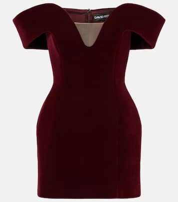 Abito corto monospalla in velluto | David Koma