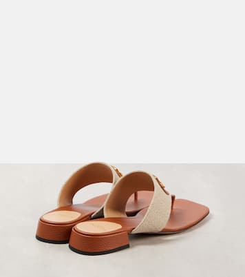 VLogo Signature canvas thong sandals | Valentino Garavani