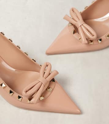 Escarpins slingback Rockstud 60 en cuir verni | Valentino Garavani