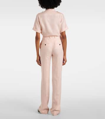 Goldie linen and wool straight pants | Loro Piana