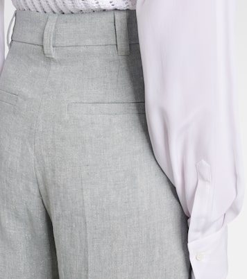 Linen-blend wide-leg pants | Brunello Cucinelli