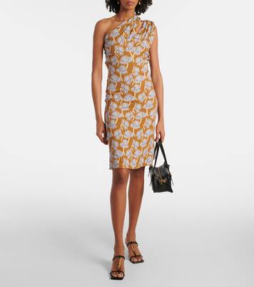 Bedrucktes Midikleid Poppies aus Jersey | Versace