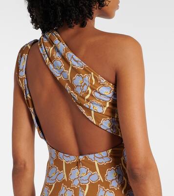 Bedrucktes Midikleid Poppies aus Jersey | Versace