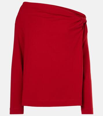 Gathered cotton jersey top | Dries Van Noten