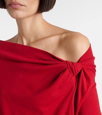 Gathered cotton jersey top | Dries Van Noten