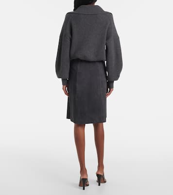 Midirock aus Veloursleder | Joseph