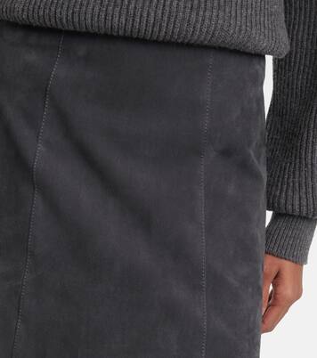 Midirock aus Veloursleder | Joseph