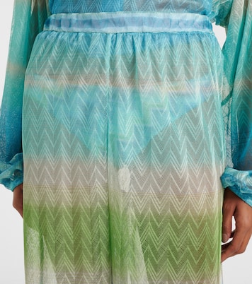 Weite Hose aus Häkelstrick | Missoni