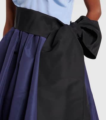 Abito bustier in seta con cintura  | Carolina Herrera