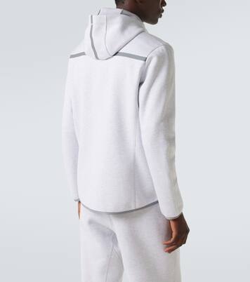 Cotton-blend French terry zip-up hoodie | Brunello Cucinelli