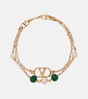 VLogo beaded Swarovski® pearls bracelet | Valentino