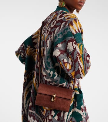 Schultertasche Symmetry Mini aus Veloursleder  | Savette