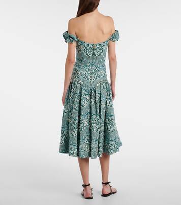 Besticktes Midikleid Siembra aus Baumwolle | Agua by Agua Bendita