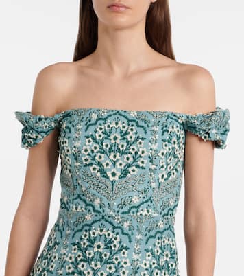 Besticktes Midikleid Siembra aus Baumwolle | Agua by Agua Bendita