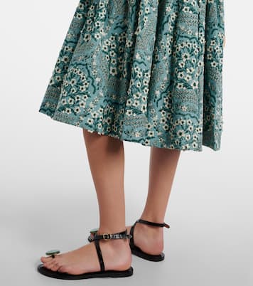 Besticktes Midikleid Siembra aus Baumwolle | Agua by Agua Bendita