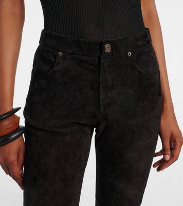 Schmale Hose Dorothea aus Veloursleder | Isabel Marant