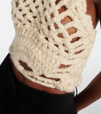Crochet halterneck top | Magda Butrym