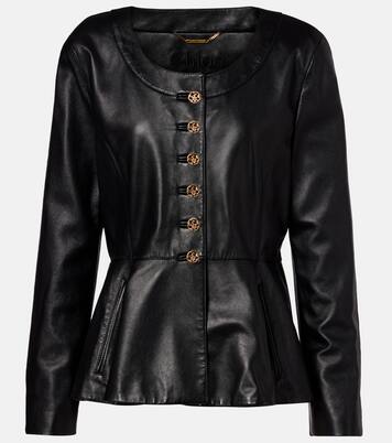 Peplum leather jacket | Chloé