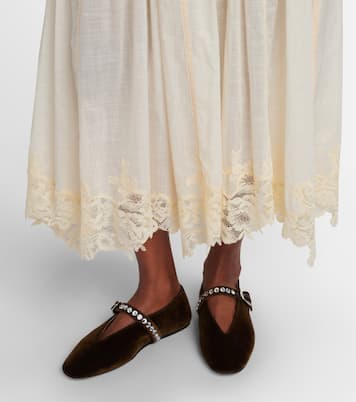 Stella velvet ballet flats | Le Monde Béryl