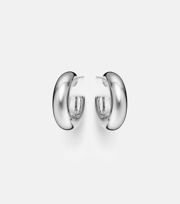 Samira Micro rhodium-plated hoop earrings | Jennifer Fisher