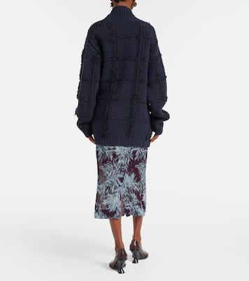 Checked wool cardigan | Dries Van Noten