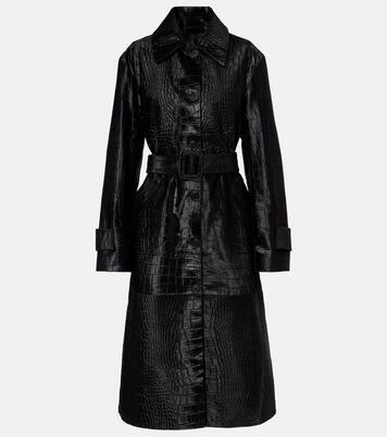Auger croc-effect calf hair coat | Joseph