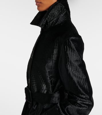 Auger croc-effect calf hair coat | Joseph