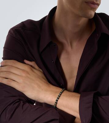 Spiritual Beads 18kt gold bracelet with bloodstones and diamonds | David Yurman
