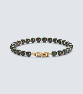Spiritual Beads 18kt gold bracelet with bloodstones and diamonds | David Yurman