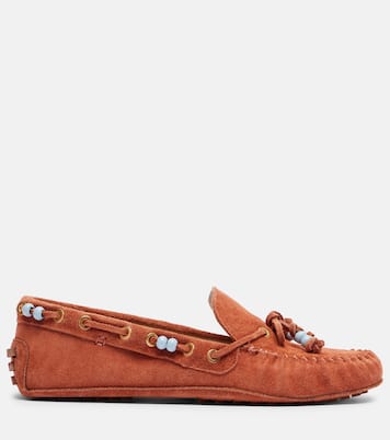 Beaded suede boat shoes | Farm Rio