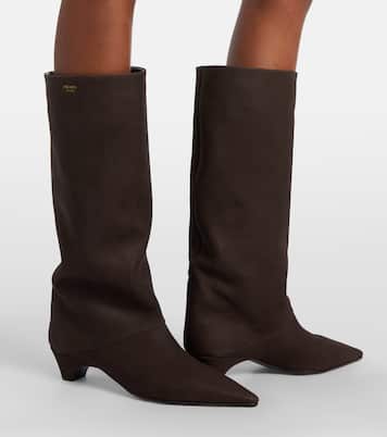 Leather knee-high boots | Prada