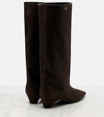 Leather knee-high boots | Prada
