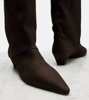 Leather knee-high boots | Prada