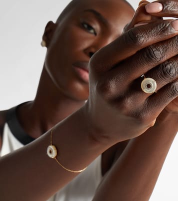 Bague en or 14 ct (585/1000) avec diamants et perles | Mateo