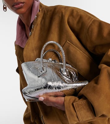 Tote Bag La Passeggiata Mini aus Metallic-Leder | The Attico