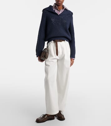 Cotton wide-leg pants | Brunello Cucinelli