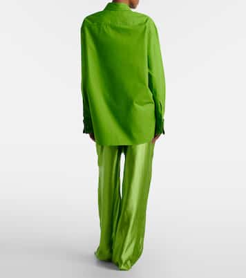 Rohen satin wide-leg pants | Khaite