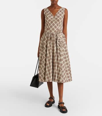 Leather platform sandals | Prada