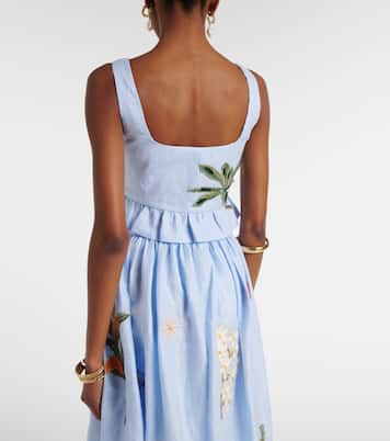 x Andrea Wild Eslabón linen crop top | Agua by Agua Bendita