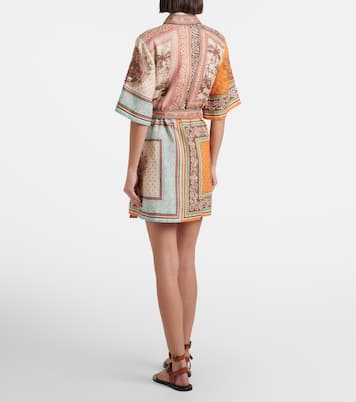 Alberta printed linen shirt dress | Alémais