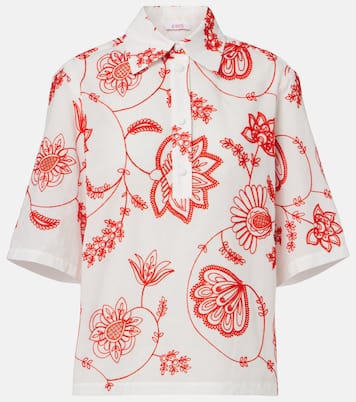 Izana embroidered cotton-blend shirt | Eres