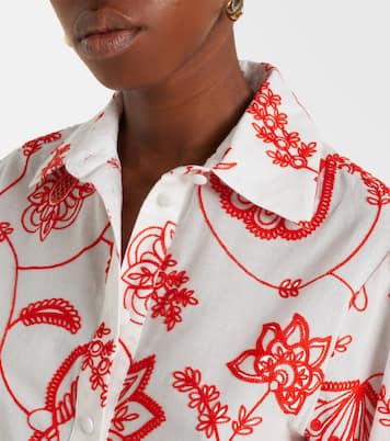 Izana embroidered cotton-blend shirt | Eres