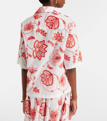 Izana embroidered cotton-blend shirt | Eres