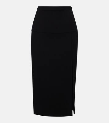 Virgin wool crêpe pencil skirt | Valentino